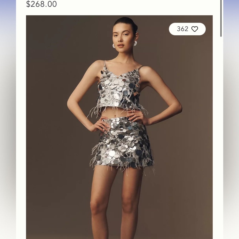 Walter baker Anthropologie Darcy Sequin mini skirt